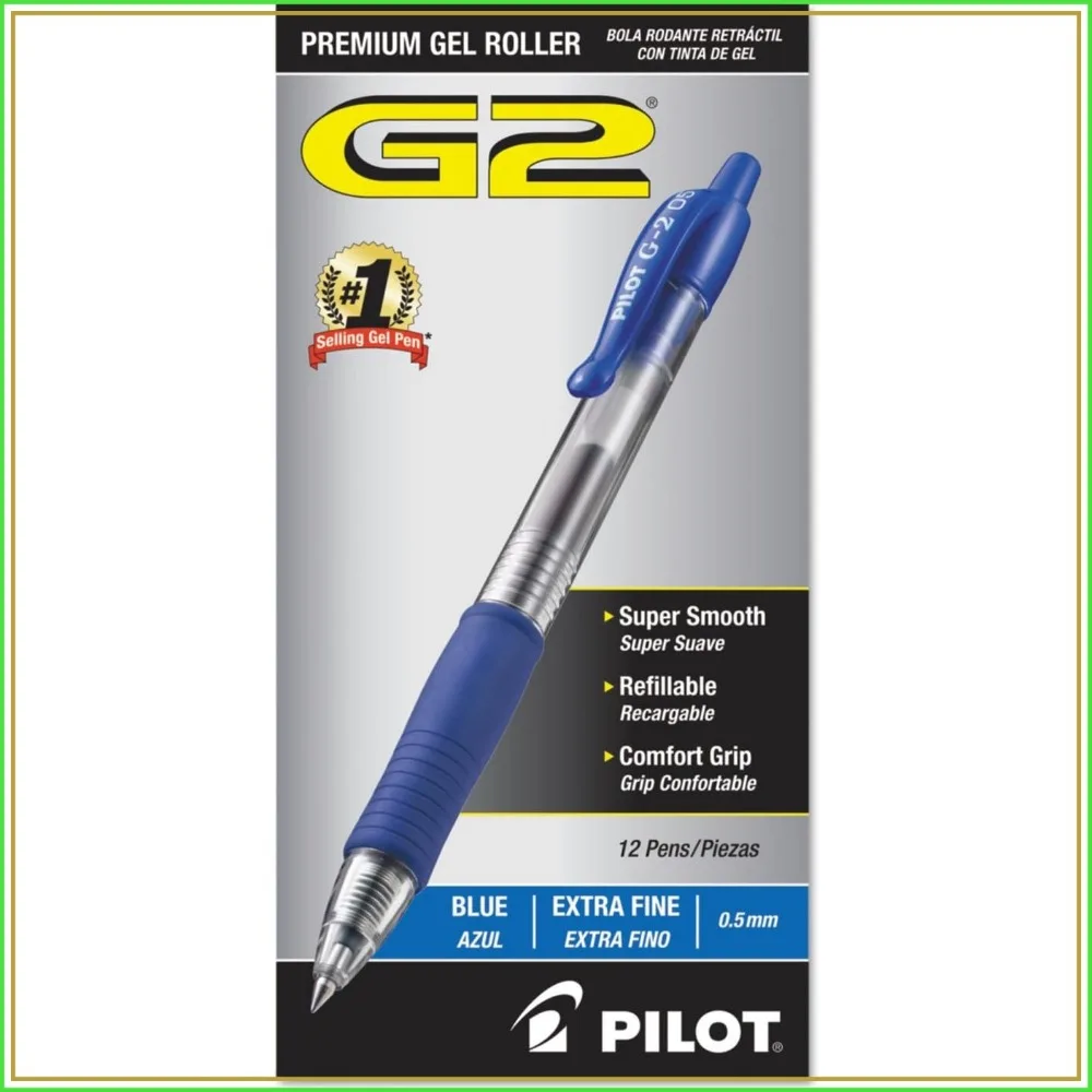 Extra Fine Point Gel Roller Pens, 0.5 mm Blue Ink, Pack of 12 - Smooth Writing for School, Office & Journaling
Extra Fine Point Gel Roller Pens, 0.5 mm Blue Ink, Pack of 12 - Smooth Writing for School, Office & Journaling