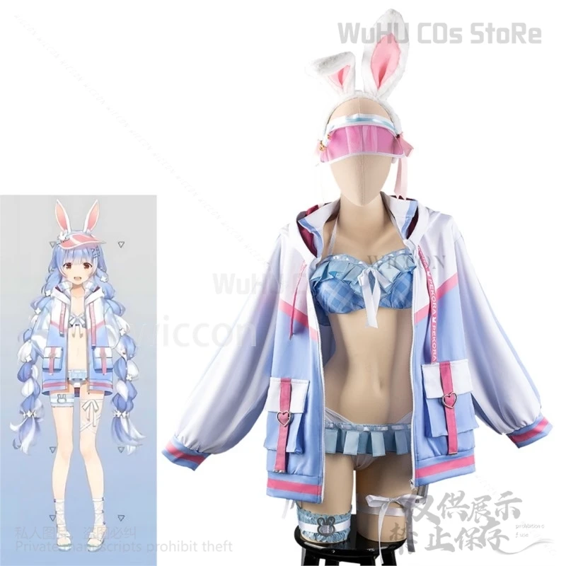 Anime Virtual YouTuber Cosplay Usada Pekora Costume Hololive Coat Swimsuit Bikini Wig Rabbit Earwear Sexy Kawaii Suit Customized
Anime Virtual YouTuber Cosplay Usada Pekora Costume Hololive Coat Swimsuit Bikini Wig Rabbit Earwear Sexy Kawaii Suit Customized
