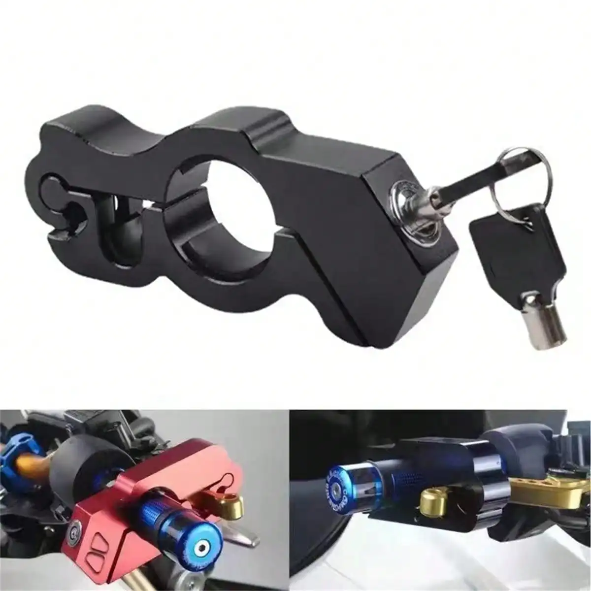 1pc Motorcycle Handlebar Lock Anti-theft Safety Grip Lock for Scooter ATV Bike Universal Security Device
1pc Motorcycle Handlebar Lock Anti-theft Safety Grip Lock for Scooter ATV Bike Universal Security Device