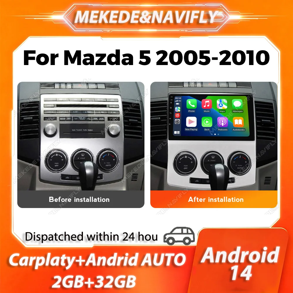 MEKEDE 2Din Wireless Carplay For MAZDA 5 2005-2010 Android 14 Car Radio GPS Navigation autoradio Stereo Intelligent audio system
MEKEDE 2Din Wireless Carplay For MAZDA 5 2005-2010 Android 14 Car Radio GPS Navigation autoradio Stereo Intelligent audio system