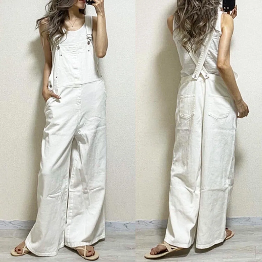 Women Jumpsuits Solid Rompers Pocket Button Square Collar Sleeveless Full Length Straight Pants Loose Fit Casual 2026 Summer
Women Jumpsuits Solid Rompers Pocket Button Square Collar Sleeveless Full Length Straight Pants Loose Fit Casual 2026 Summer
