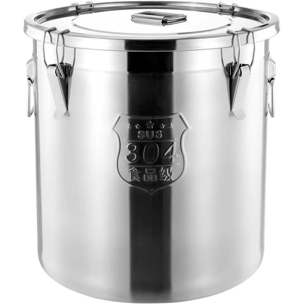 48L Stainless Steel Airtight Canister for Rice, Cereal, and Food Storage with Locking Clamp
48L Stainless Steel Airtight Canister for Rice, Cereal, and Food Storage with Locking Clamp