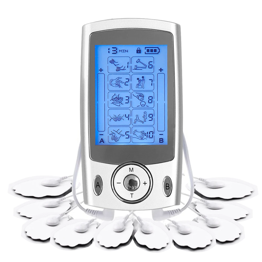 Dual Channel TENS EMS Unit 10 Modes Muscle Stimulator for Pain Relief Rechargeable TENS Machine Massager with 4 Electrode Pads
Dual Channel TENS EMS Unit 10 Modes Muscle Stimulator for Pain Relief Rechargeable TENS Machine Massager with 4 Electrode Pads