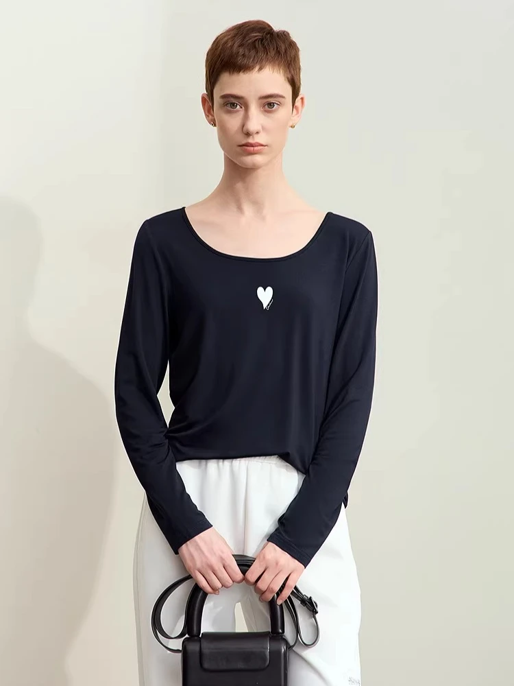 Amii Women's T-shirt 2026 Spring New Casual Contrast Color Print U-neck T-shirt Women's Cotton Basic Long Sleeve Top 12611034
Amii Women's T-shirt 2026 Spring New Casual Contrast Color Print U-neck T-shirt Women's Cotton Basic Long Sleeve Top 12611034