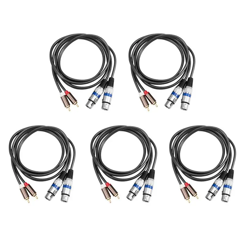 5X Hifi Audio Cable 2 Rca Male To Xlr 3 Pin Female Mixing Console Amplifier Dual Xlr To Dual Rca Shileded Cable 1.5M-Y41A
5X Hifi Audio Cable 2 Rca Male To Xlr 3 Pin Female Mixing Console Amplifier Dual Xlr To Dual Rca Shileded Cable 1.5M-Y41A