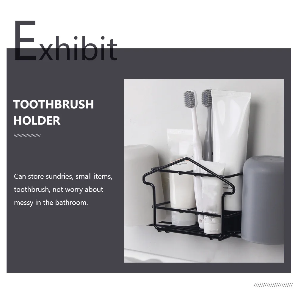 Toothbrush Holder Wall Mounted Iron Storage Rack For Bathroom Kitchen Office No Drill Needed Home Supplies Decorative
Toothbrush Holder Wall Mounted Iron Storage Rack For Bathroom Kitchen Office No Drill Needed Home Supplies Decorative