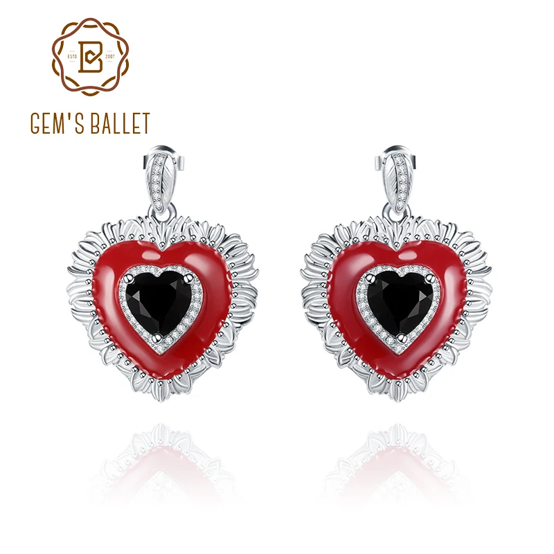 GEM'S BALLET Heart Love 925 Sterling Silver Original Design Studs Earrings For Women Enamel Vintage Fine Jewelry Dropshipping
GEM'S BALLET Heart Love 925 Sterling Silver Original Design Studs Earrings For Women Enamel Vintage Fine Jewelry Dropshipping