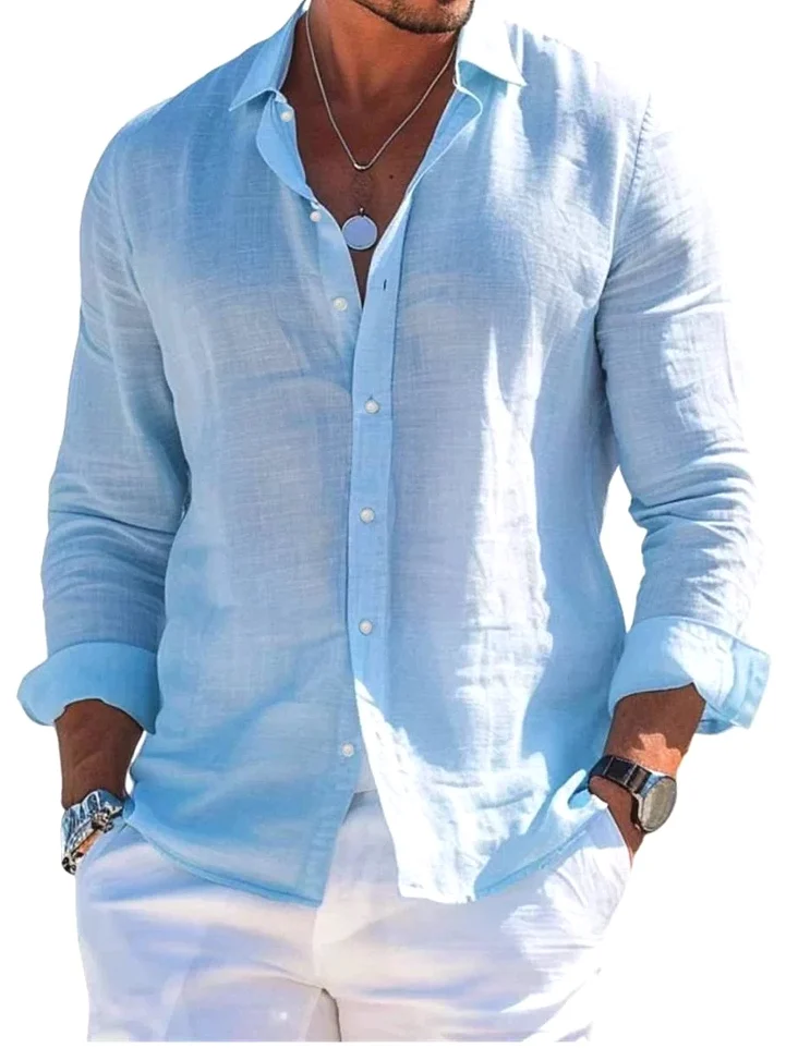 Men's Long Sve Linen irt Wrinkles Casual Slim Fit Sun Protection Cardigan Breathable Workwear irt European Sle
Men's Long Sve Linen irt Wrinkles Casual Slim Fit Sun Protection Cardigan Breathable Workwear irt European Sle