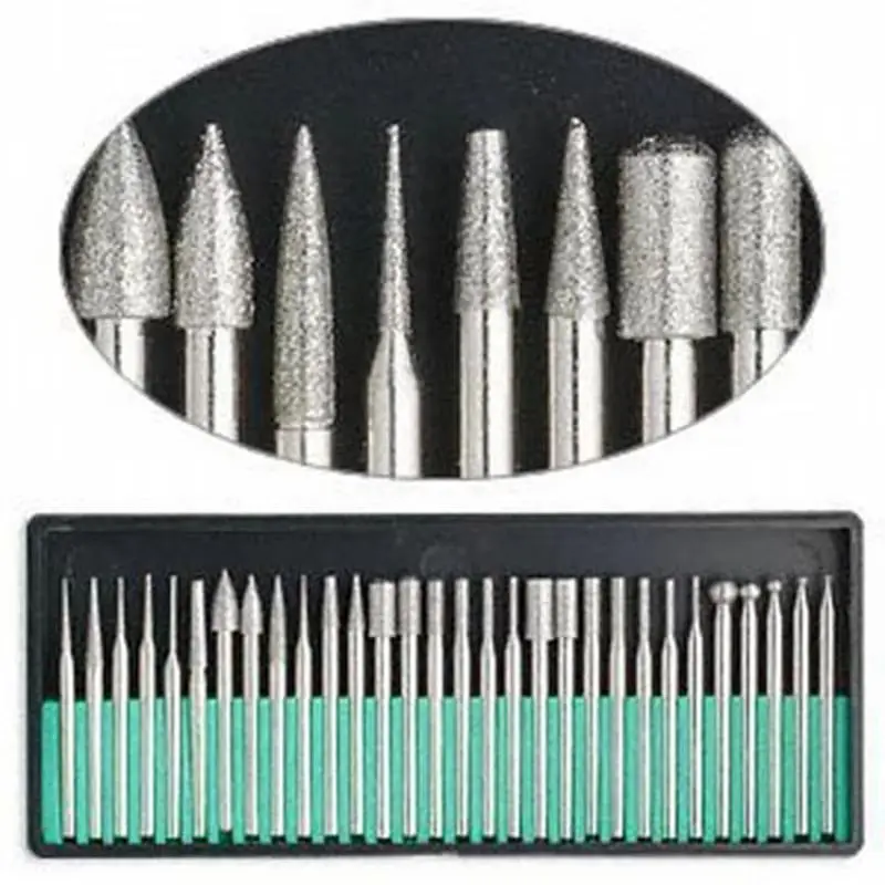 30 PCS Rotary Tool Emery Burr Bit Set For Grinding Engraving Tiles Glass Marble Gemstones Comes With Plastic Storage Case
30 PCS Rotary Tool Emery Burr Bit Set For Grinding Engraving Tiles Glass Marble Gemstones Comes With Plastic Storage Case