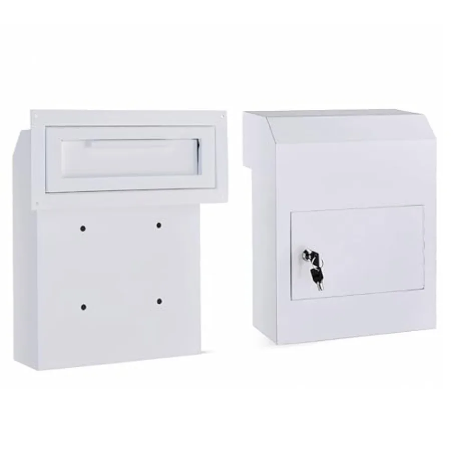 Through-the-Door Locking Key Drop Box Heavy Duty Rainproof Door Mail Slot Drop Boxes for Business with Tubular Lock Keys Baffle
Through-the-Door Locking Key Drop Box Heavy Duty Rainproof Door Mail Slot Drop Boxes for Business with Tubular Lock Keys Baffle