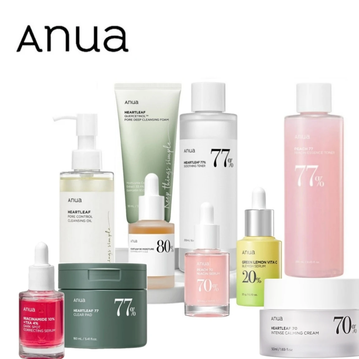 ANAU skincare Korea Anua Heartleaf 77% Soothing Toner/80% Moisturizer Soothing Ampoule/Peach 70% Niacinamide Serum
ANAU skincare Korea Anua Heartleaf 77% Soothing Toner/80% Moisturizer Soothing Ampoule/Peach 70% Niacinamide Serum