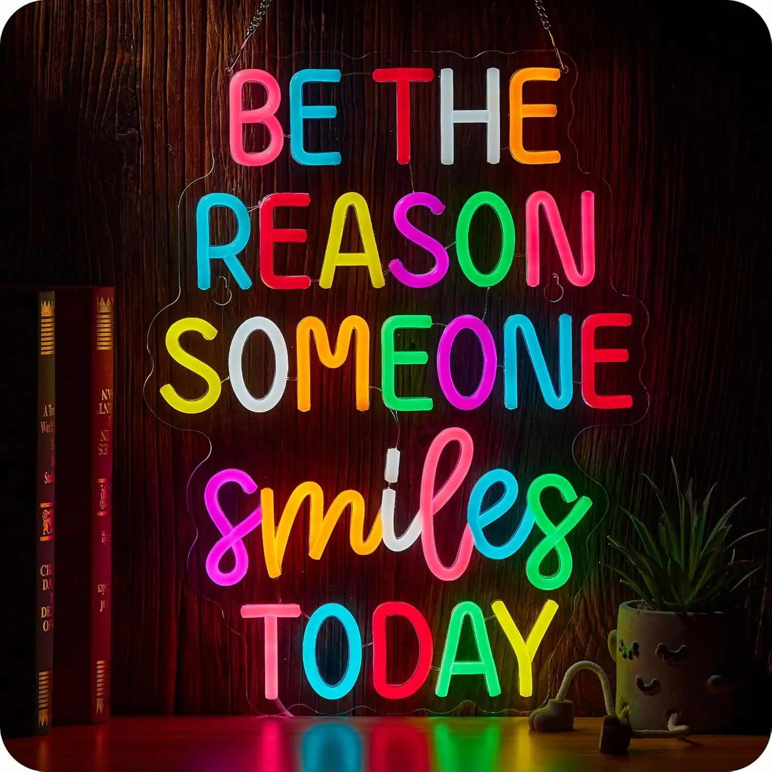 "Be The Reason Someone Smiles Today" Neon Sign USB Powered Led Light for School Classroom Kids Room Bedroom Decoration Gift
"Be The Reason Someone Smiles Today" Neon Sign USB Powered Led Light for School Classroom Kids Room Bedroom Decoration Gift