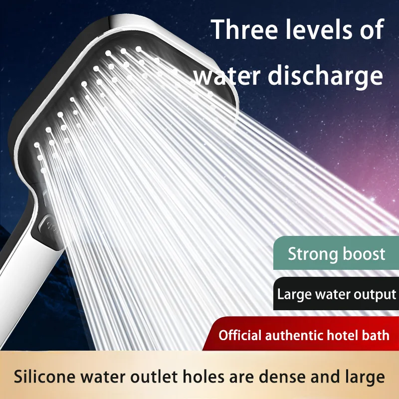 3 Jet Modes Shower Head with One Stop Button High Pressure Shower Head with Large Water Outlet Nozzles for Bathroom Accessories
3 Jet Modes Shower Head with One Stop Button High Pressure Shower Head with Large Water Outlet Nozzles for Bathroom Accessories