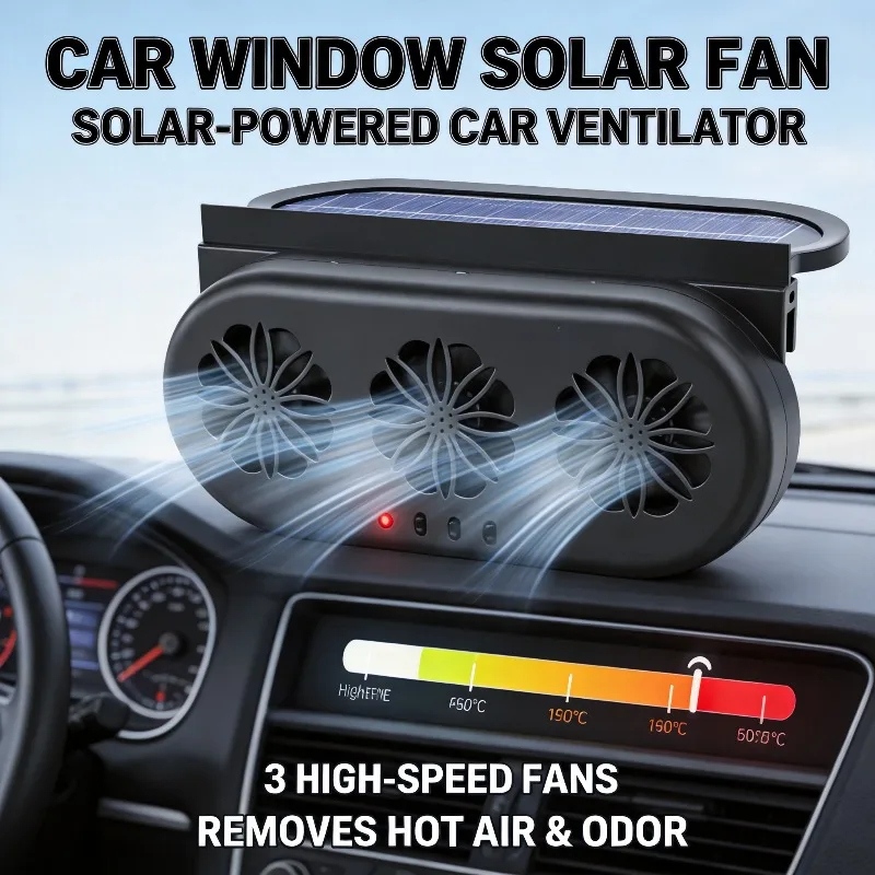 Solar USB Rechargeable Car Exhaust Fan 3 Head Air Circulation Ventilation Cooling Smoke Exhaust Cooler for Car SUV Interior Fan
Solar USB Rechargeable Car Exhaust Fan 3 Head Air Circulation Ventilation Cooling Smoke Exhaust Cooler for Car SUV Interior Fan