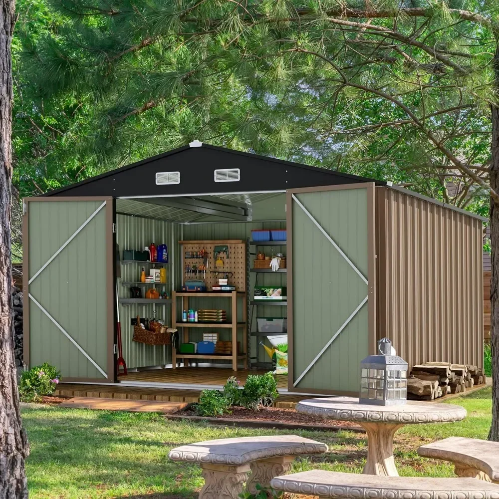 10 x 10 FT Outdoor Storage Shed, Metal Garden Sheds & Outdoor Storage Clearance, Single Lockable Door, Large Tool Shed Outdoor
10 x 10 FT Outdoor Storage Shed, Metal Garden Sheds & Outdoor Storage Clearance, Single Lockable Door, Large Tool Shed Outdoor
