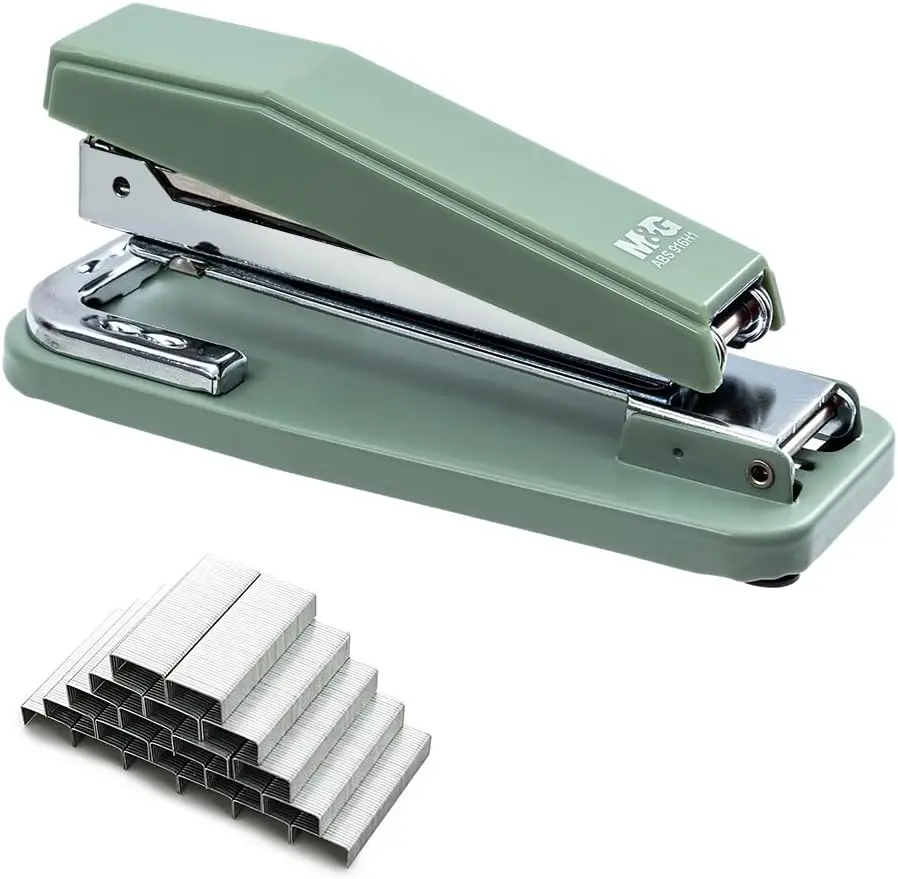 Swing-Arm Stapler with 50-Sheet Capacity, 180° Rotation, Includes 1000 Staples for Office School Home (Green)
Swing-Arm Stapler with 50-Sheet Capacity, 180° Rotation, Includes 1000 Staples for Office School Home (Green)