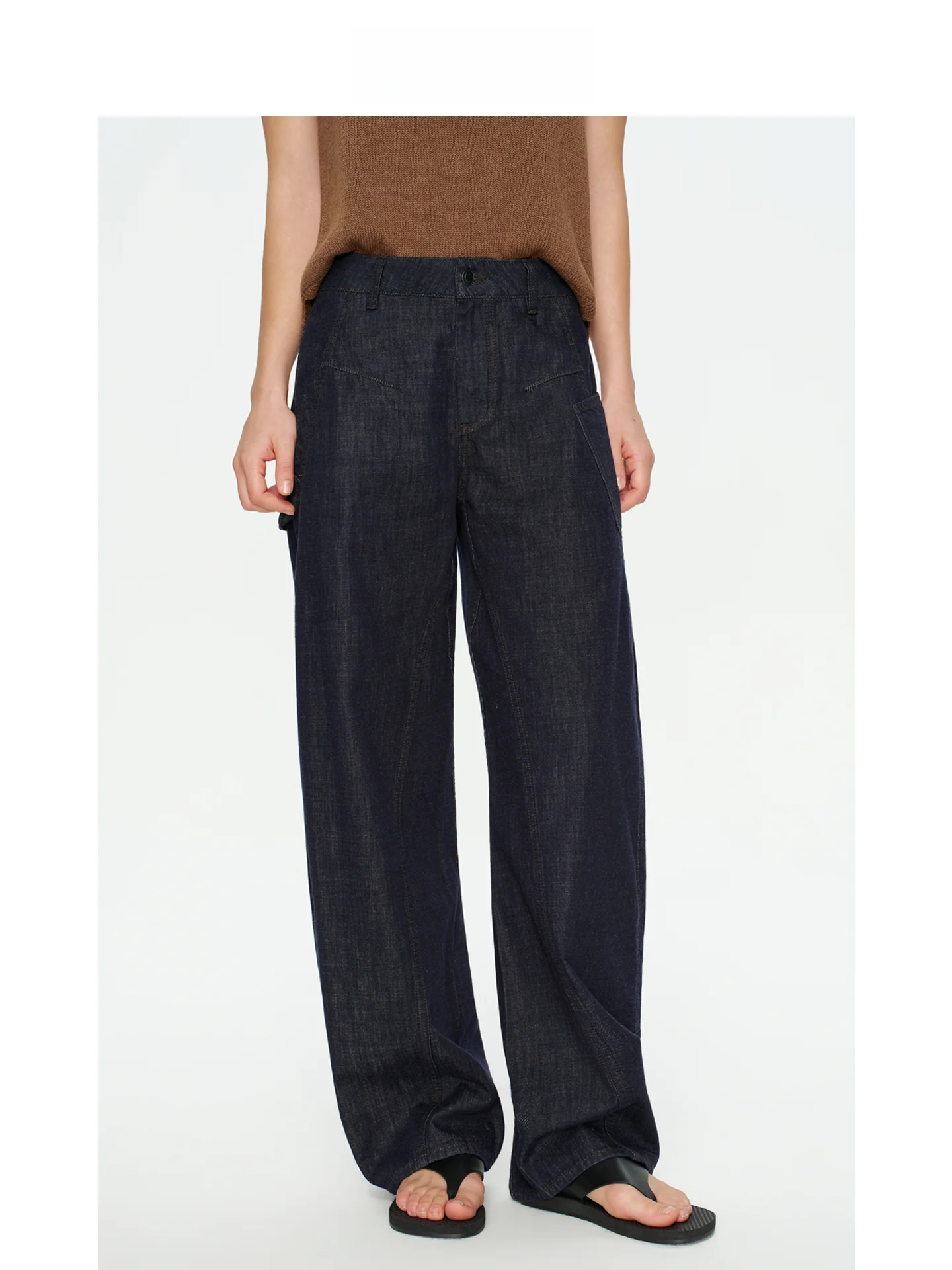 EREMIN Deep Blue Dyed Wide Leg Jeans Loose Women's Denim Pants Casual Loose Knife Shape Jeans Cotton Natural Waist Spring
EREMIN Deep Blue Dyed Wide Leg Jeans Loose Women's Denim Pants Casual Loose Knife Shape Jeans Cotton Natural Waist Spring