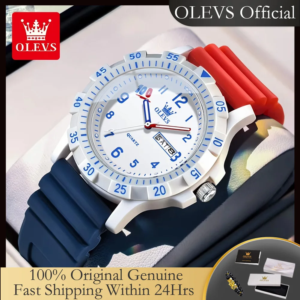 OLEVS 2705 Men's Quartz Watches Fashion Silicone Strap Waterproof Luminous Date Week Display Brand Original Boys Student Watches
OLEVS 2705 Men's Quartz Watches Fashion Silicone Strap Waterproof Luminous Date Week Display Brand Original Boys Student Watches