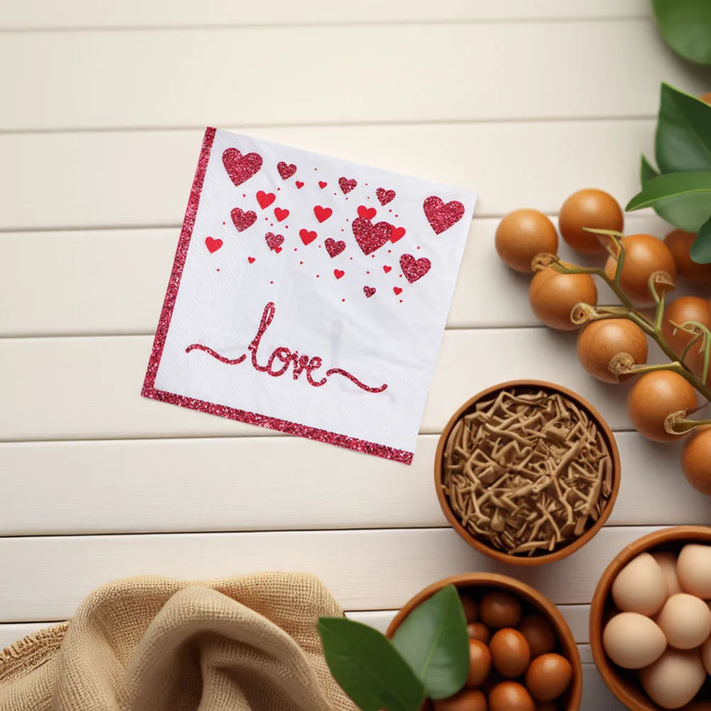 40Pcs Love Print Napkins Valentine Day Party Tissue Wedding Guest Napkin Red Heart Design Holiday Celebration Decor Supplies
40Pcs Love Print Napkins Valentine Day Party Tissue Wedding Guest Napkin Red Heart Design Holiday Celebration Decor Supplies