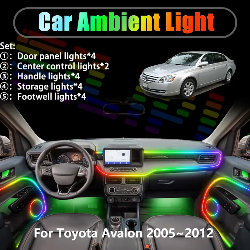 For Toyota Avalon 2005~2012 2006 MK3 XX30 2/18 in 1 Car ambient lighting Led trunk interior led lights USB RGB Ensemble Streamer
For Toyota Avalon 2005~2012 2006 MK3 XX30 2/18 in 1 Car ambient lighting Led trunk interior led lights USB RGB Ensemble Streamer