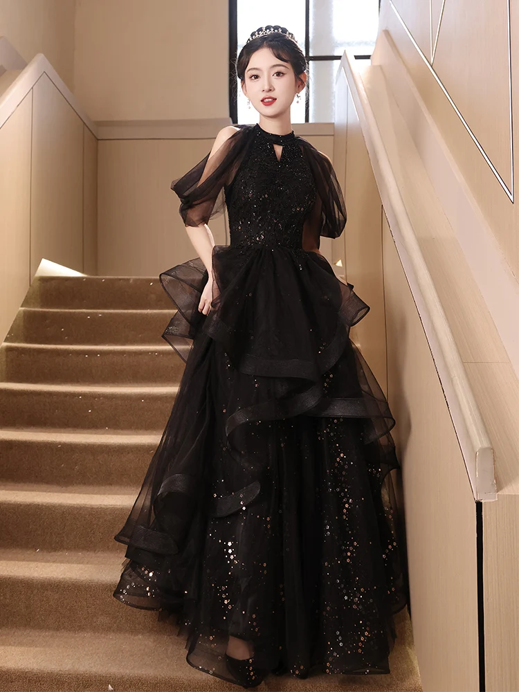 Ele Bla Evening Gown for Women High-End Performance Costume Mid-Waist Princ Sle Long Dr with Sequins for Par ...
Ele Bla Evening Gown for Women High-End Performance Costume Mid-Waist Princ Sle Long Dr with Sequins for Par ...