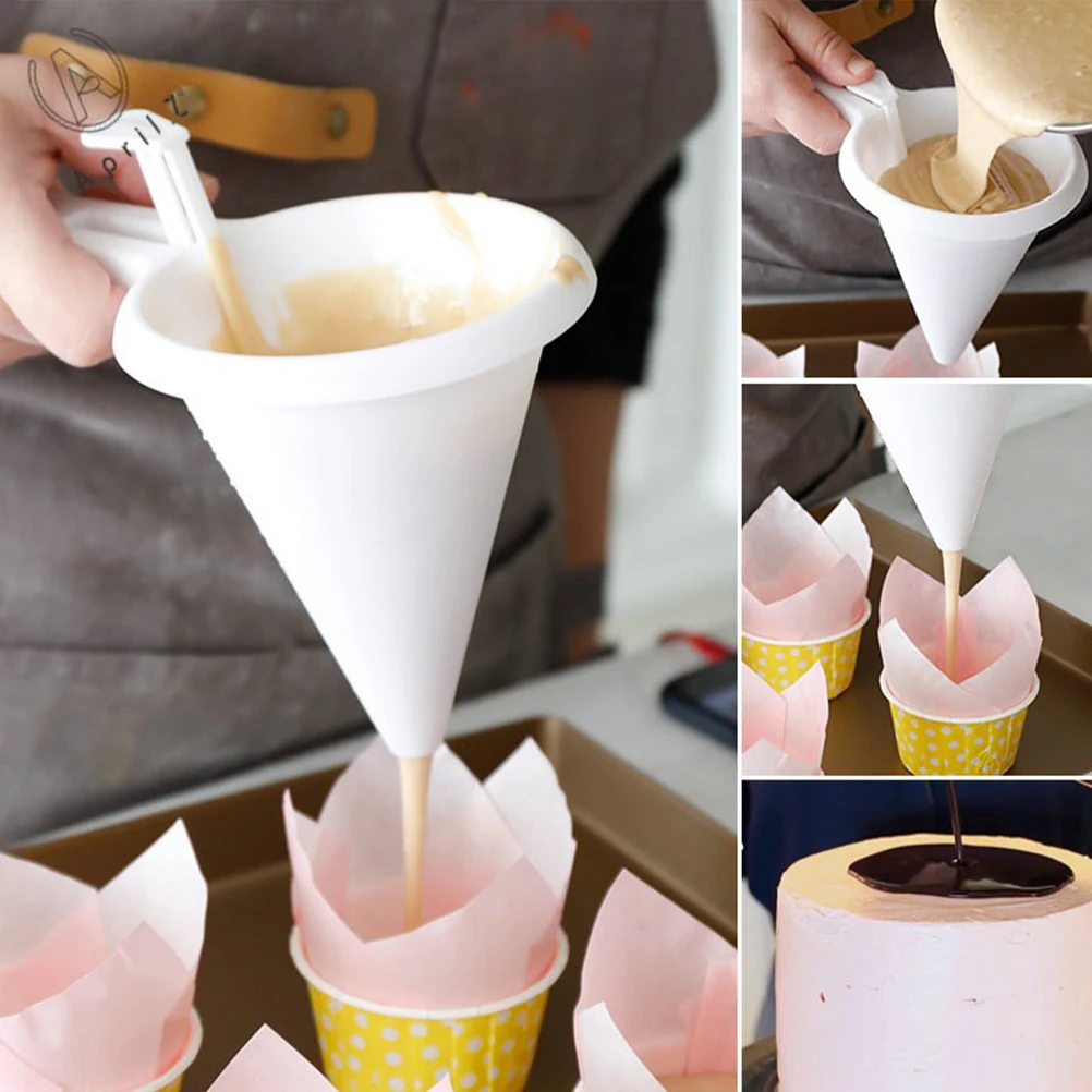 4Pcs Cake Funnel Baking Dispenser Tools Chocolate Squeeze Cream Icing Batter Kitchen Baking Funnel Accessories
4Pcs Cake Funnel Baking Dispenser Tools Chocolate Squeeze Cream Icing Batter Kitchen Baking Funnel Accessories