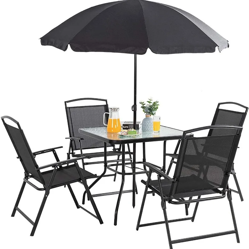 Table and chair courtyard outdoor beach chair seven-piece combination with umbrella leisure
Table and chair courtyard outdoor beach chair seven-piece combination with umbrella leisure