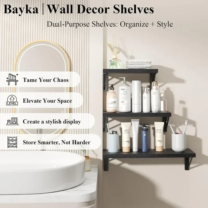 2026 Latest Rustic Wood Floating Shelves, Wall Mounted Display & Storage Shelf for Bedroom, Decorative Organizing Solution
2026 Latest Rustic Wood Floating Shelves, Wall Mounted Display & Storage Shelf for Bedroom, Decorative Organizing Solution