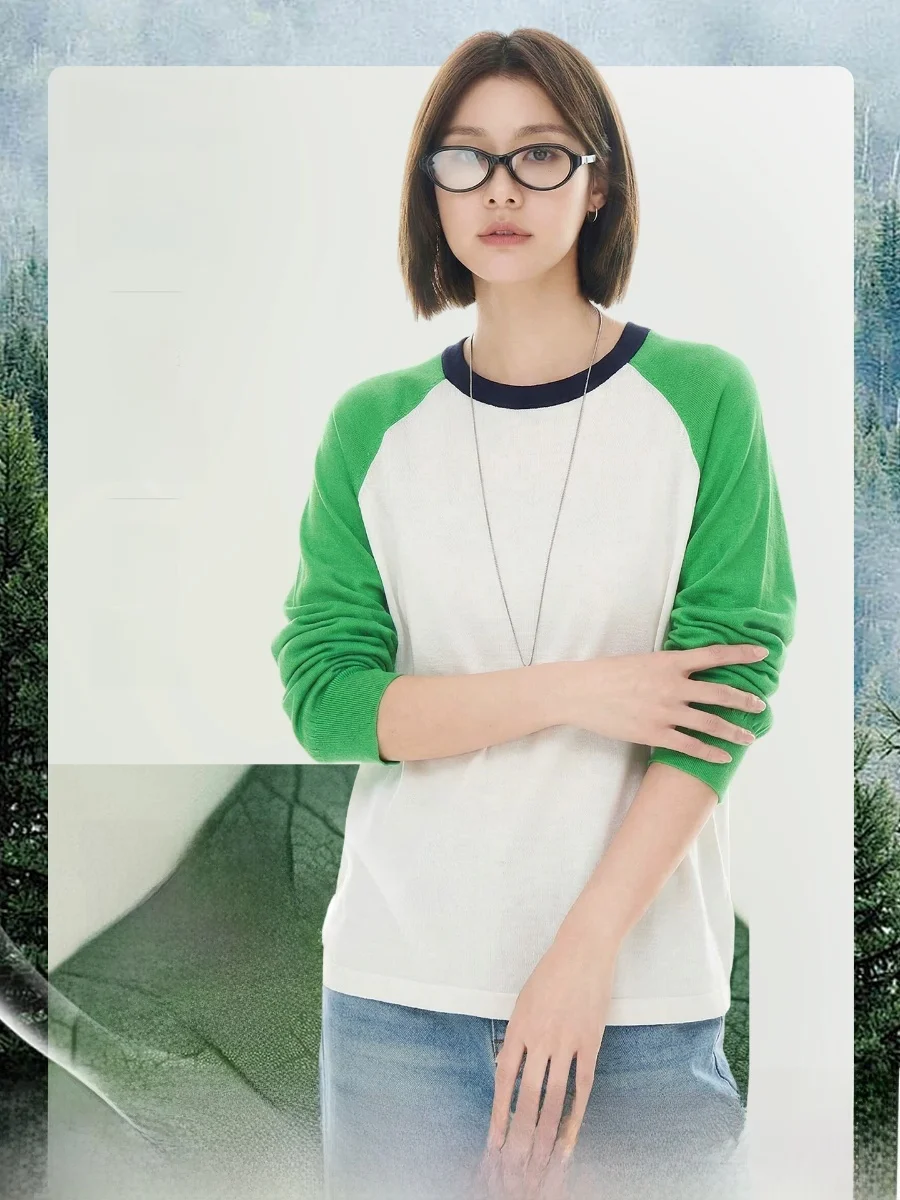 Cloud Life Airy Knitwear Women's Loose Fit Long Sve T-irt Casual Sle oulder Sve Splicing Color Soft Lenzing Fabric
Cloud Life Airy Knitwear Women's Loose Fit Long Sve T-irt Casual Sle oulder Sve Splicing Color Soft Lenzing Fabric