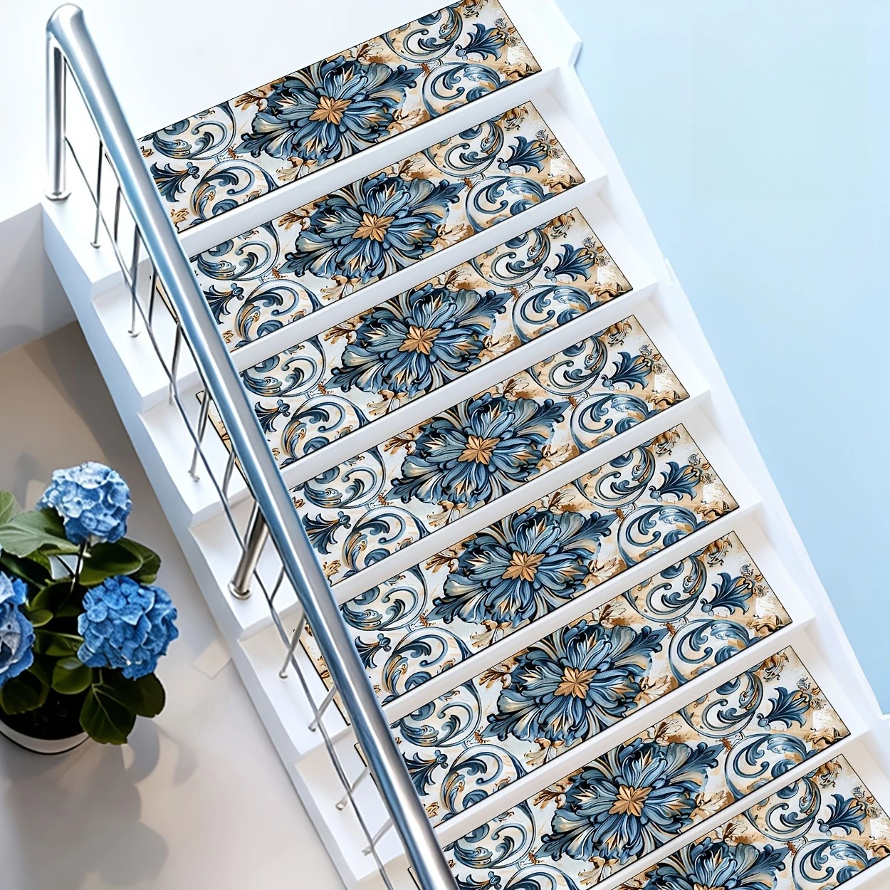 1/7/15PCS European Floral Patterned Stair Mats, 8x30 Inch Step Carpet, Edge Stair Mat Hemmed Stair Mats for Home Decor
1/7/15PCS European Floral Patterned Stair Mats, 8x30 Inch Step Carpet, Edge Stair Mat Hemmed Stair Mats for Home Decor
