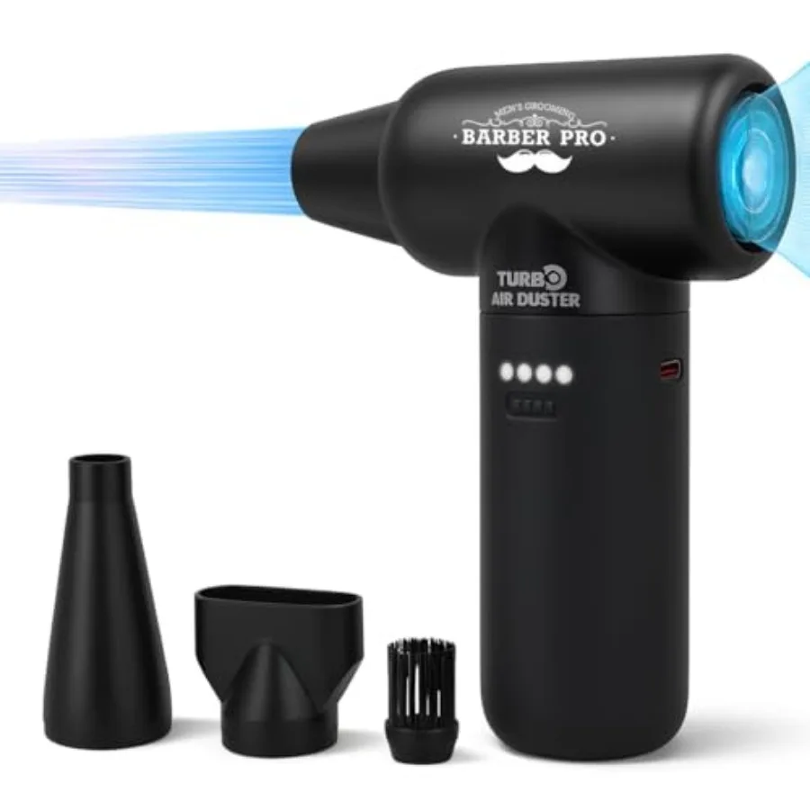 Compressed Air Duster - Electric Duster for Hair Barber, 3 Gear Mini Portable Jet Dry Air Blower, Cordless Vacuum Cleaner, for
Compressed Air Duster - Electric Duster for Hair Barber, 3 Gear Mini Portable Jet Dry Air Blower, Cordless Vacuum Cleaner, for