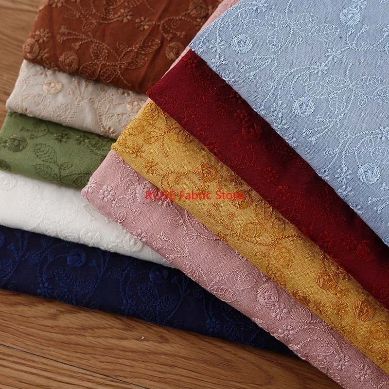 Retro Multicolor flower Embroidery Ramie Cotton Linen Fabric For skirts, Gown, dress, blouse, tops, table cover, costumes design
Retro Multicolor flower Embroidery Ramie Cotton Linen Fabric For skirts, Gown, dress, blouse, tops, table cover, costumes design