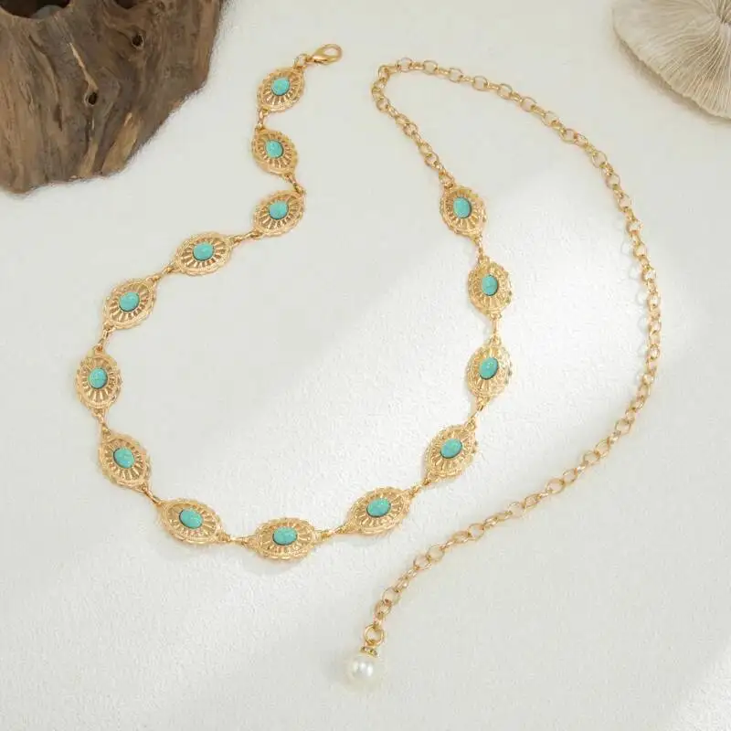 SHIXIN Bohemian Metal Elliptical Sun Waist Chain for Women Sexy Bikini Belly Chain Adjustable Belt Summer Beach Body Jewelry Y2K
SHIXIN Bohemian Metal Elliptical Sun Waist Chain for Women Sexy Bikini Belly Chain Adjustable Belt Summer Beach Body Jewelry Y2K