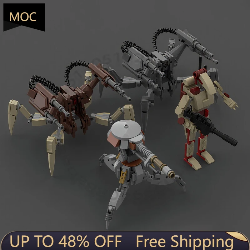 Набор для сборки модели «Космическая война»: 601 деталь, дроиды CIS, набор 2, MOC, модульный конструктор, развивающая игрушка для детей, подарок для мальчиков на праздники
Набор для сборки модели «Космическая война»: 601 деталь, дроиды CIS, набор 2, MOC, модульный конструктор, развивающая игрушка для детей, подарок для мальчиков на праздники