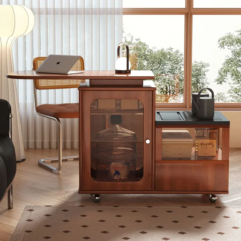 Mobile tea table household small apartment tea cart living room multi-functional tea table
Mobile tea table household small apartment tea cart living room multi-functional tea table