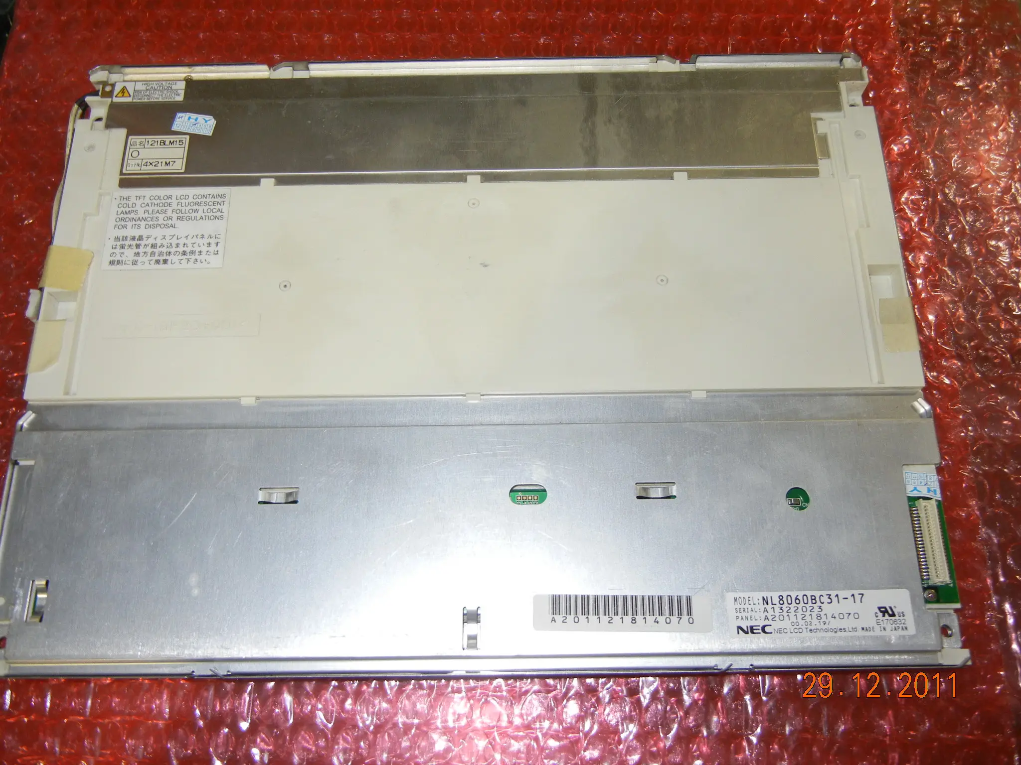 NL8060BC31-17 10.4 INCH Industrial LCD,new&A+ in stock, test working before shipment
NL8060BC31-17 10.4 INCH Industrial LCD,new&A+ in stock, test working before shipment