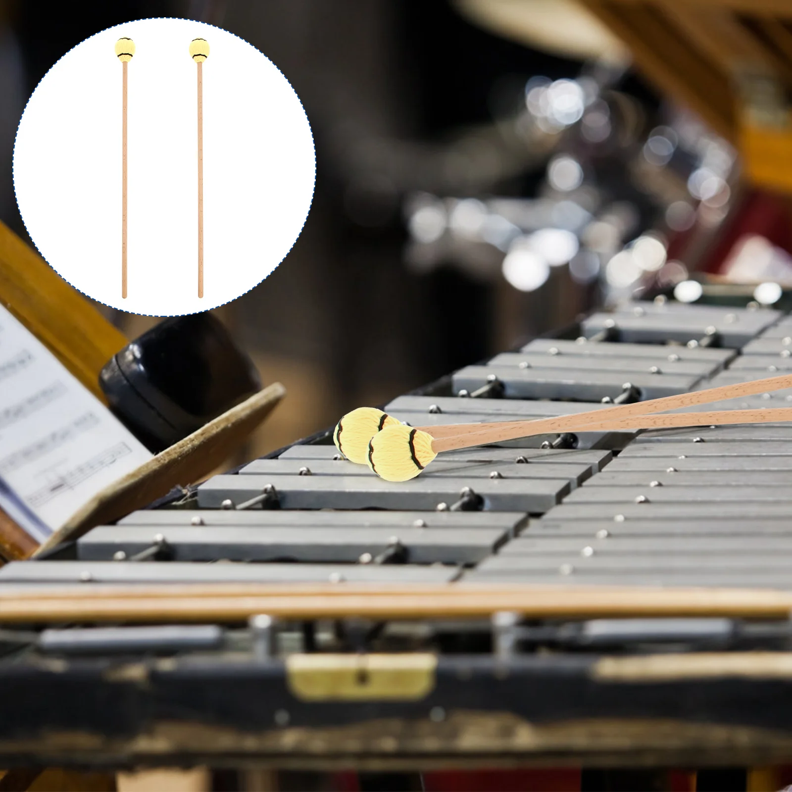 2 Pcs Marimba Mallets Drumstick Accessories Percussion Instrument Major Professional Yellow Practical Parts
2 Pcs Marimba Mallets Drumstick Accessories Percussion Instrument Major Professional Yellow Practical Parts