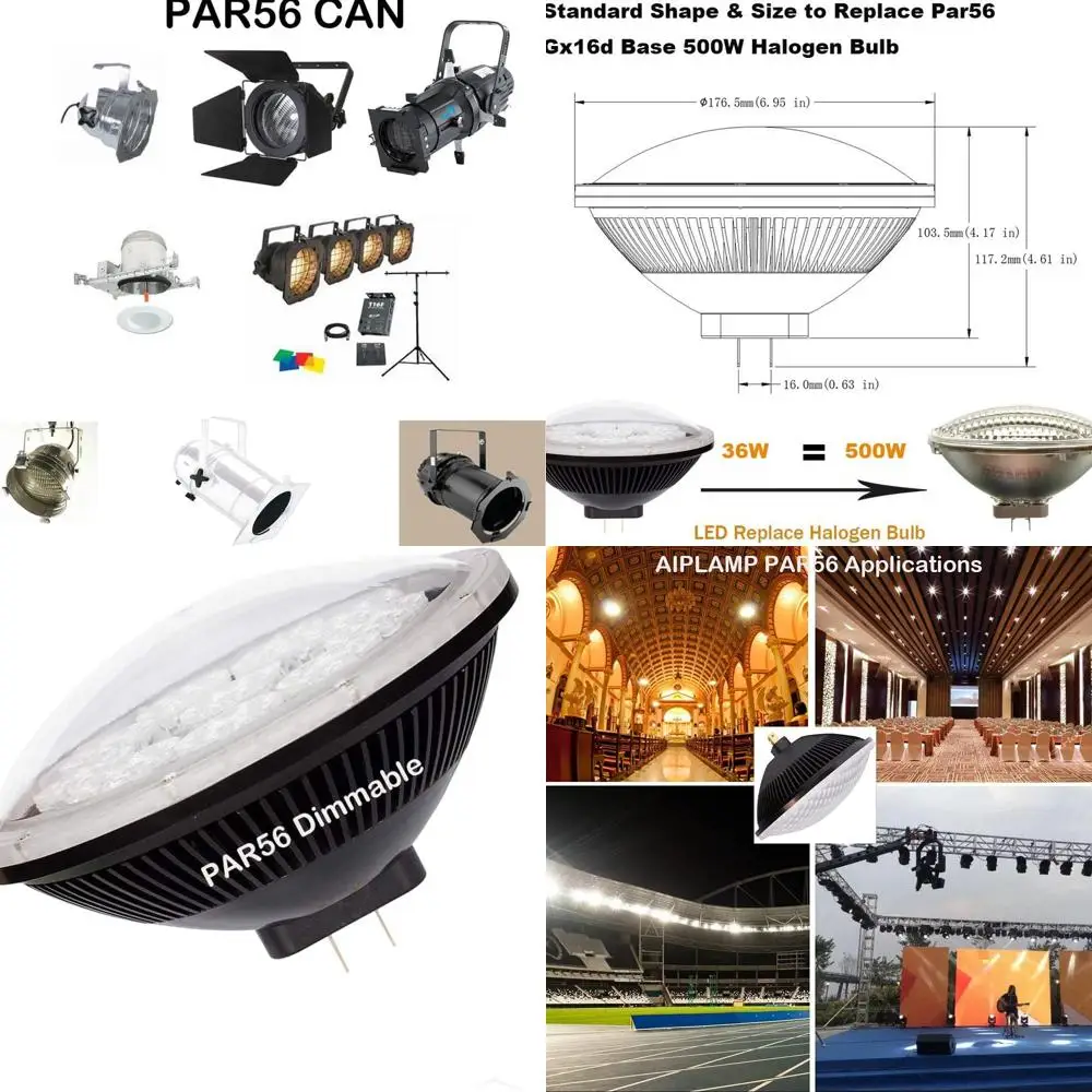 Dimmable 36W LED Bulb, 24° Beam, 120V, 2700K-3000K, Replaces 300W-500W Halogen/Incandescent for Church & Club Lighting
Dimmable 36W LED Bulb, 24° Beam, 120V, 2700K-3000K, Replaces 300W-500W Halogen/Incandescent for Church & Club Lighting