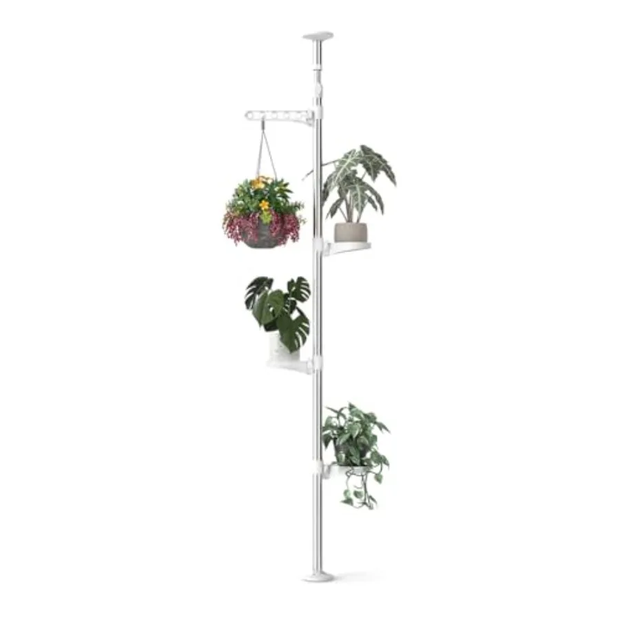 4-Tier Indoor Plant Stand Tension Pole Corner Standing Shelf Adjustable Stands for Flower Pots Windowsill Bathroom Vanity Displ
4-Tier Indoor Plant Stand Tension Pole Corner Standing Shelf Adjustable Stands for Flower Pots Windowsill Bathroom Vanity Displ