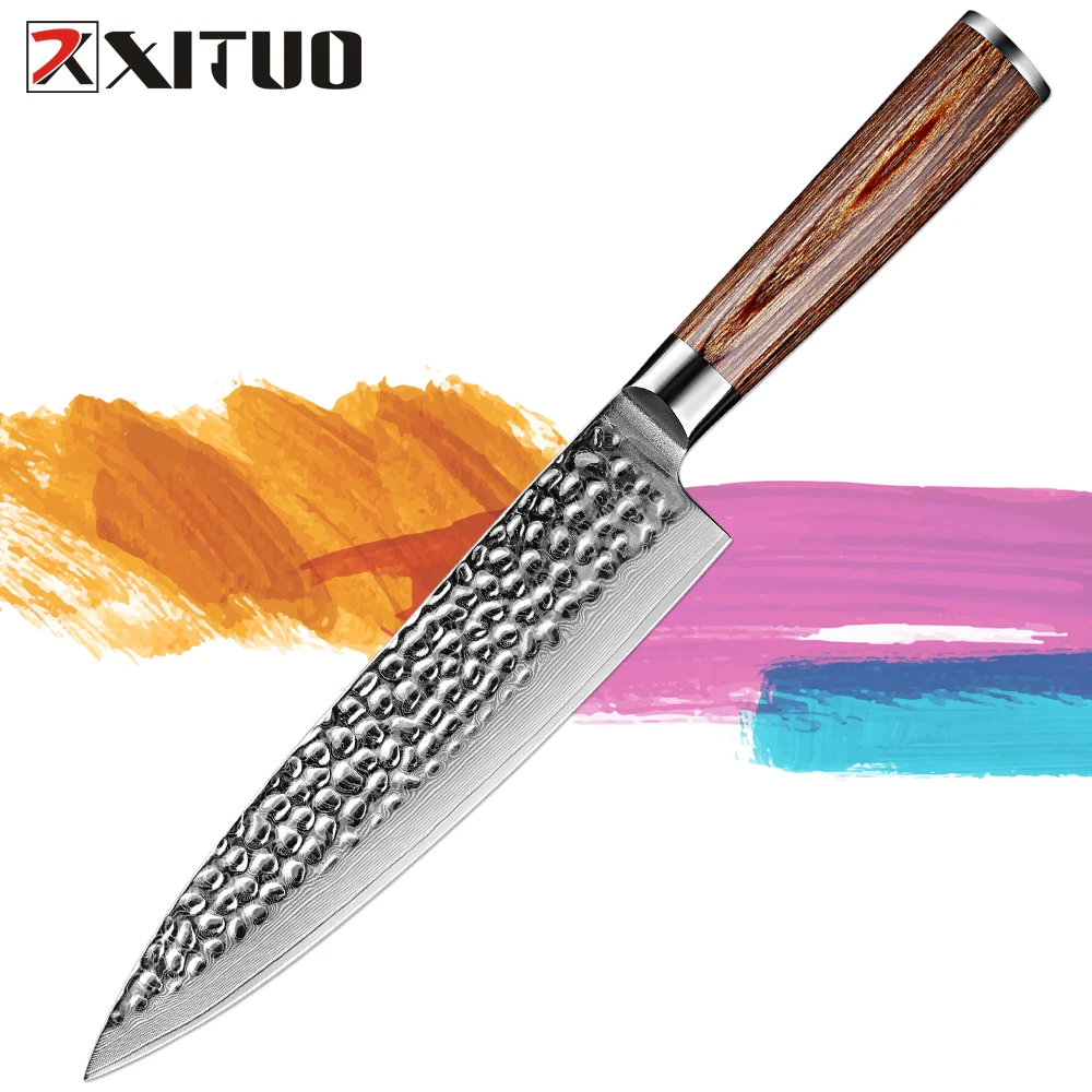 Damascus Chef Knife 8 inch Kitchen Knife Ultra Sharp Cooking Knife Damascus Japanese steel Knife Hand forged non-stick knife
Damascus Chef Knife 8 inch Kitchen Knife Ultra Sharp Cooking Knife Damascus Japanese steel Knife Hand forged non-stick knife
