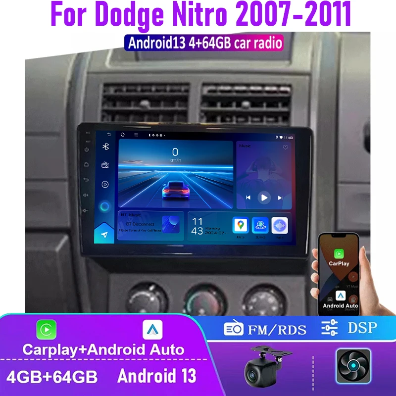 10" 4+64GB For Dodge Nitro 2007-2011 Car Stereo Radio Apple Carplay Android Auto Head Unit Reversing Image
10" 4+64GB For Dodge Nitro 2007-2011 Car Stereo Radio Apple Carplay Android Auto Head Unit Reversing Image