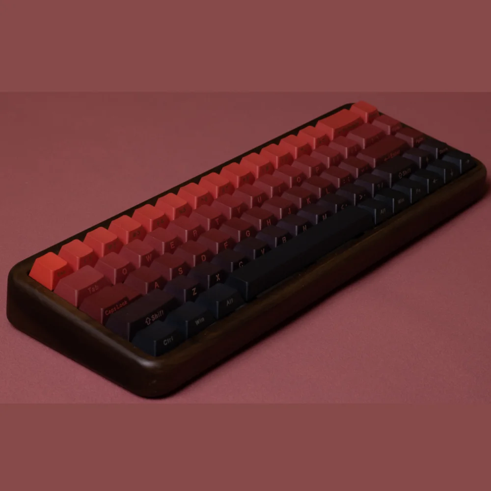 Red gradual change side engraved keycap PBT hot sublimation mechanical keyboard original retro small full set
Red gradual change side engraved keycap PBT hot sublimation mechanical keyboard original retro small full set