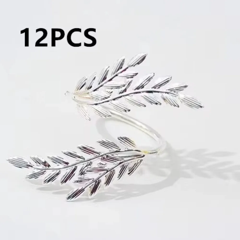 1/6/12pcs Modern Minimalist Napkin Ring Buckles Gold Leaf Metal Napkin Holder Christmas Thanksgiving Dinnig Table Decoration
1/6/12pcs Modern Minimalist Napkin Ring Buckles Gold Leaf Metal Napkin Holder Christmas Thanksgiving Dinnig Table Decoration