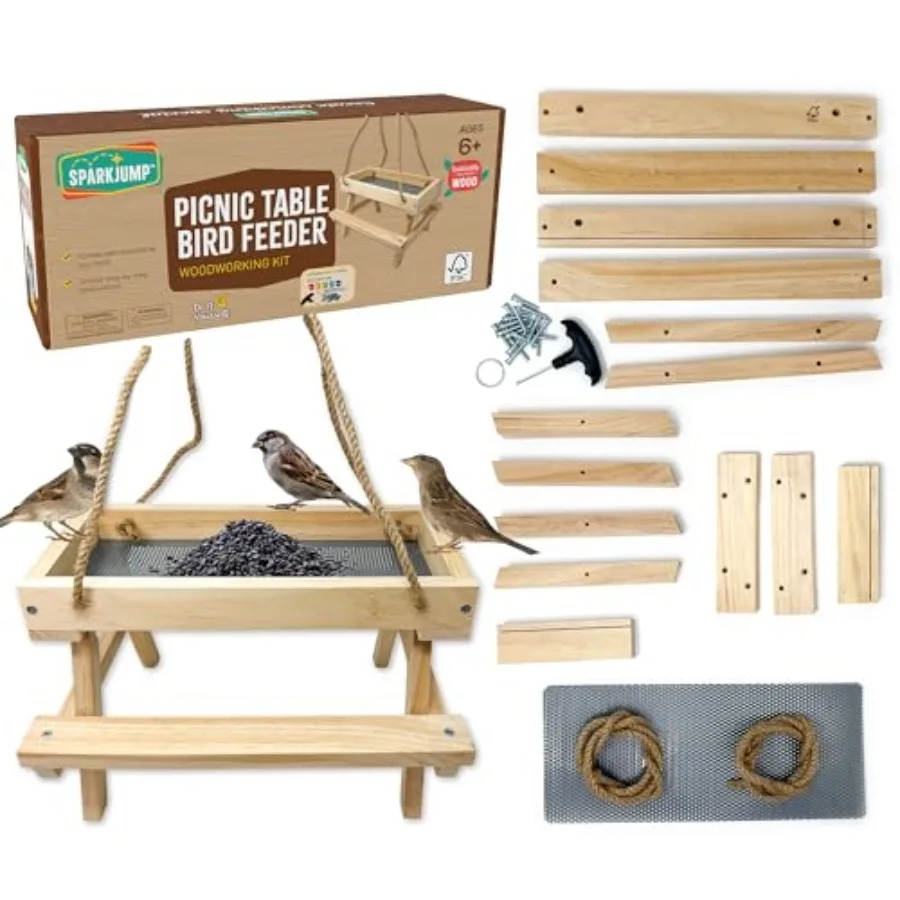 Picnic Table Feeder for Squirrels - DIY Woodworking Project for and Families Includes Tools Screws and Paint Set Sustainable FS
Picnic Table Feeder for Squirrels - DIY Woodworking Project for and Families Includes Tools Screws and Paint Set Sustainable FS