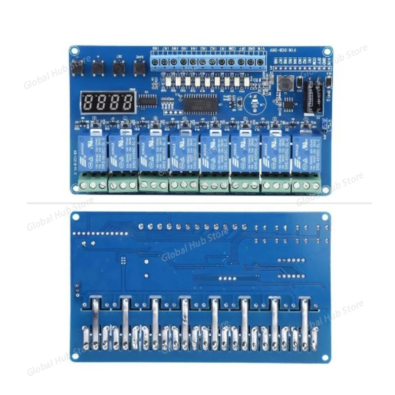 8-way Multi-function Relay Module/delay/self-locking/cycle/timing/linkage/control Module
8-way Multi-function Relay Module/delay/self-locking/cycle/timing/linkage/control Module