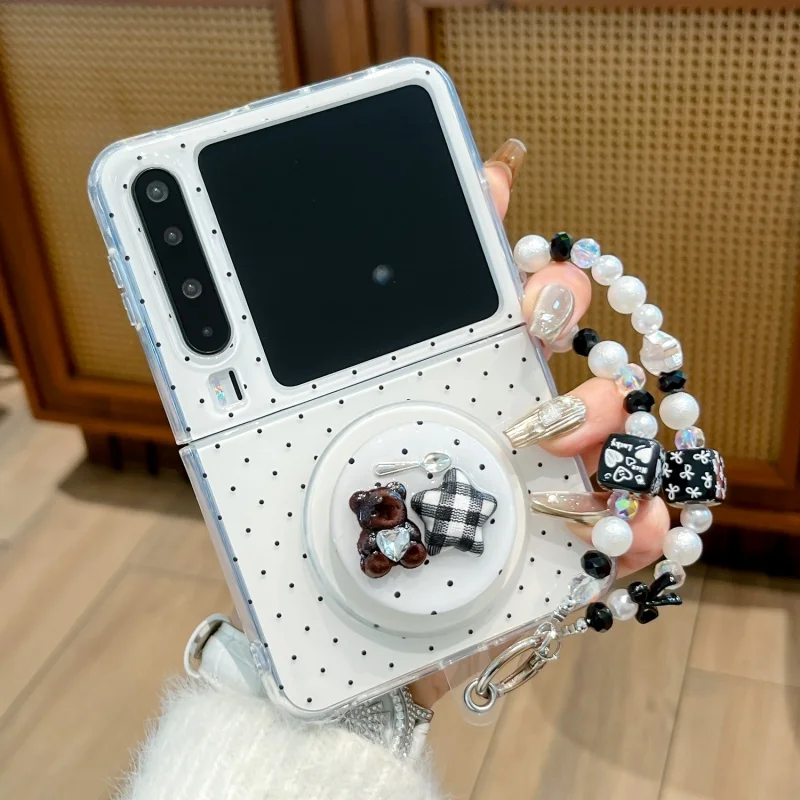Dot IMD Cute Bear Phone Holder For Huawei Pura X Case Beads Bracelet For Magsafe Protector Mobile Phone Cover
Dot IMD Cute Bear Phone Holder For Huawei Pura X Case Beads Bracelet For Magsafe Protector Mobile Phone Cover