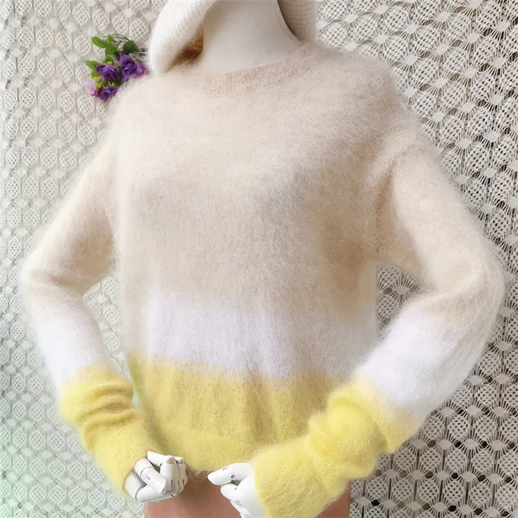 2026 Spring Autumn Fashion Hairy Mohair Wool Knitted O-Neck Vintage Flower Long Sleeves Loose Pullover Sweater Jumper Pull Tops
2026 Spring Autumn Fashion Hairy Mohair Wool Knitted O-Neck Vintage Flower Long Sleeves Loose Pullover Sweater Jumper Pull Tops