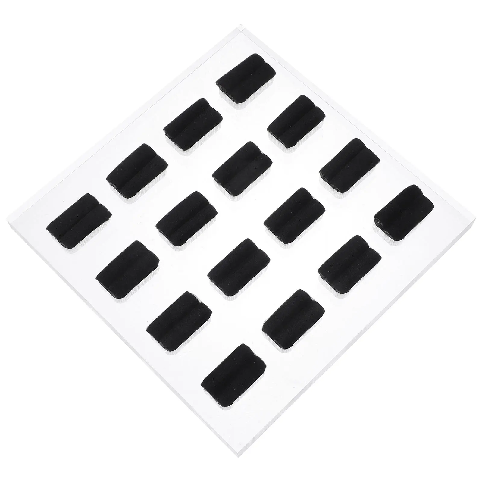 Органайзер для ювелирных изделий в виде колец, акриловый лоток для дисплея, 16 слотов, мягкий мягкий держатель для колец, держатель для ювелирных изделий для домашнего туалетного столика, лоток для демонстрации колец 
Органайзер для ювелирных изделий в виде колец, акриловый лоток для дисплея, 16 слотов, мягкий мягкий держатель для колец, держатель для ювелирных изделий для домашнего туалетного столика, лоток для демонстрации колец