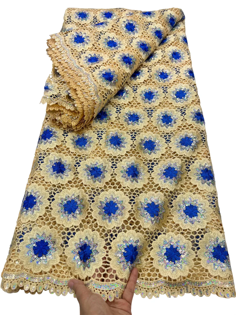 New 5 Yards Gold Sequins Cord Fabric Luxury African Wedding Fabric Nigerian Guipure Cord Lace Sequence For Women Sewing Cloth
New 5 Yards Gold Sequins Cord Fabric Luxury African Wedding Fabric Nigerian Guipure Cord Lace Sequence For Women Sewing Cloth