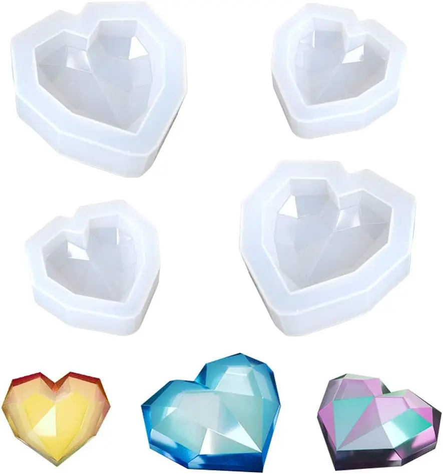 1set 3pcs Diamond Heart Resin Mould Heart Silicone Mould 3D Heart Mould Heart Love Epoxy Resin Mould DIY Craft Home Decor
1set 3pcs Diamond Heart Resin Mould Heart Silicone Mould 3D Heart Mould Heart Love Epoxy Resin Mould DIY Craft Home Decor